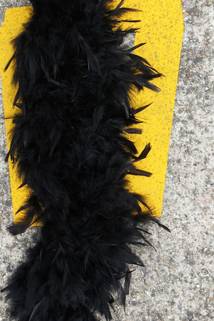 Chandelle Feather Boa - black