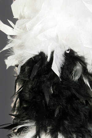 Chandelle Feather Boa - black and white