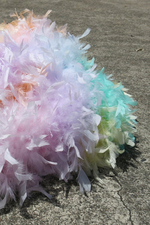 Chandelle Feather Boa - pastel rainbow