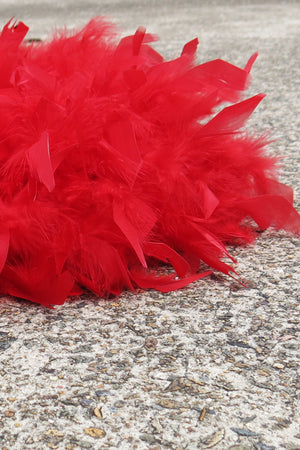 Chandelle Feather Boa - red