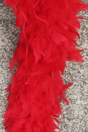 Chandelle Feather Boa - red