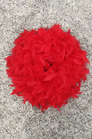 Chandelle Feather Boa - red