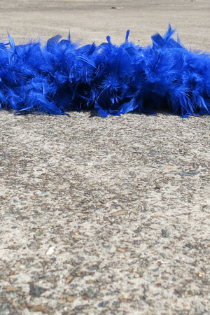 Chandelle Feather Boa - royal blue