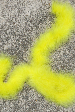 Marabou Feather Boa Trim - bright yellow