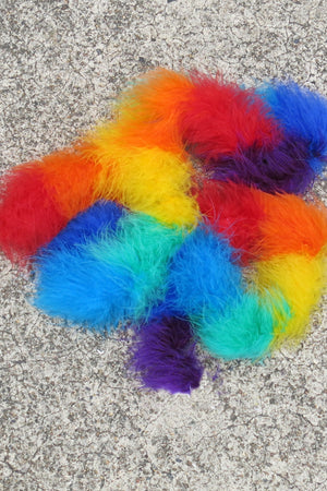 Marabou Feather Boa Trim- rainbow