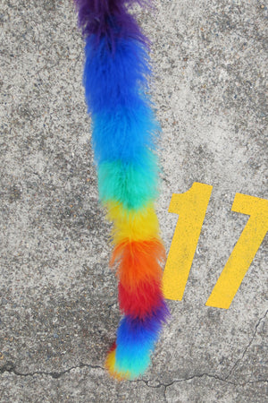 Marabou Feather Boa Trim- rainbow